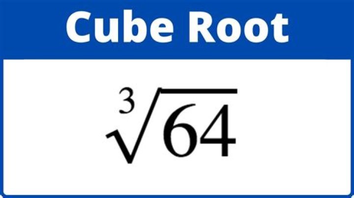 What is the root cube of 64?