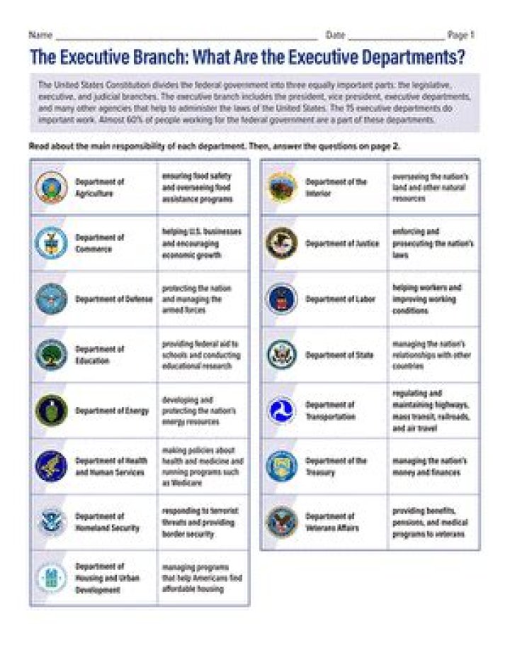 What positions are included in the executive branch?