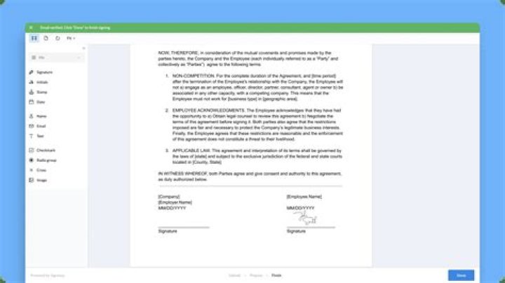 What program allows you to sign documents?