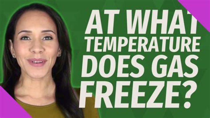 What temperature does gas freeze at?