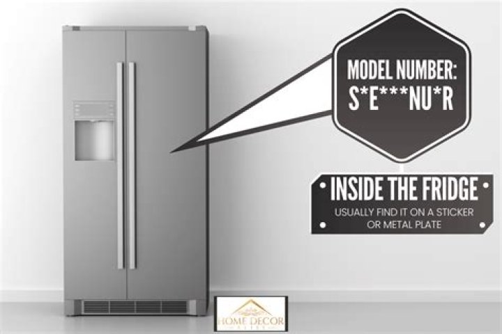 Where is the model number on a Kenmore Elite refrigerator?