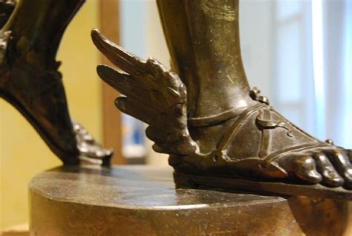Which God had wings on his feet?