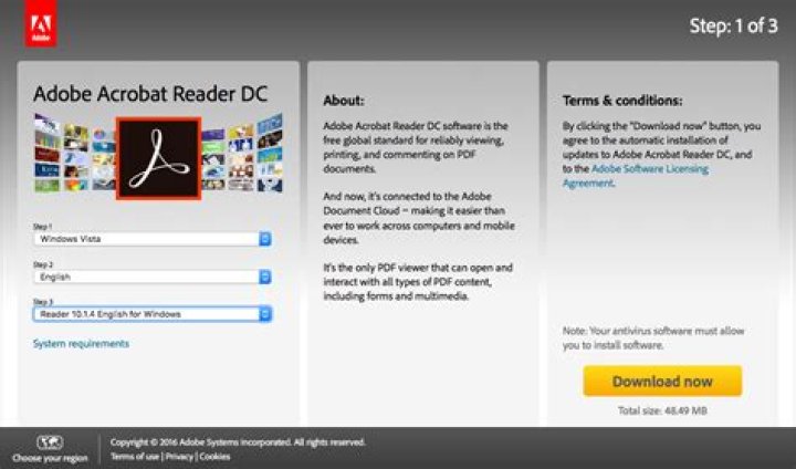 Which version of Adobe Reader is best for Windows 7?