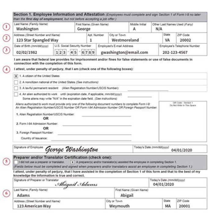 Who fills out an i9 form?
